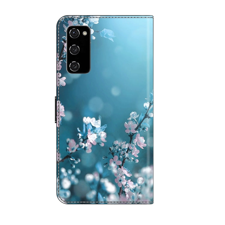 For Samsung Galaxy S20 FE Crystal 3D Shockproof Protective Leather Phone Case(Plum Flower)