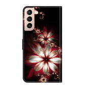 For Samsung Galaxy S21 Crystal 3D Shockproof Protective Leather Phone Case(Fantastic Flower)