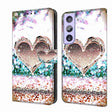 For Samsung Galaxy S21+ Crystal 3D Shockproof Protective Leather Phone Case(Pink Diamond Heart) - free shipping - PMC TechLife - Order now!