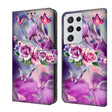 For Samsung Galaxy S21 Ultra Crystal 3D Shockproof Protective Leather Phone Case(Butterfly) - free shipping - PMC TechLife - Order now!