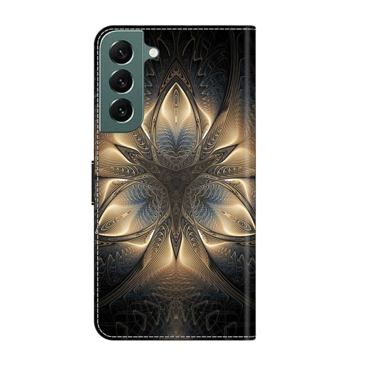 For Samsung Galaxy S22+ Crystal 3D Shockproof Protective Leather Phone Case(Luminous Building)