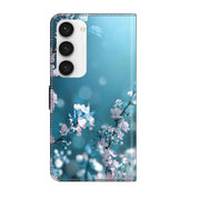 For Samsung Galaxy S23 Crystal 3D Shockproof Protective Leather Phone Case(Plum Flower)