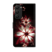 For Samsung Galaxy S23+ Crystal 3D Shockproof Protective Leather Phone Case(Fantastic Flower)