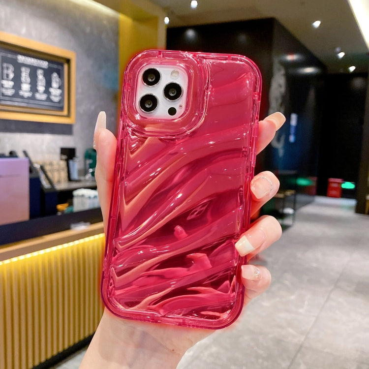 For iPhone 14 Plus Laser Sequin Waves TPU Phone Case(Red)