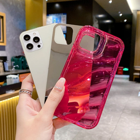 For iPhone 14 Plus Laser Sequin Waves TPU Phone Case(Red)