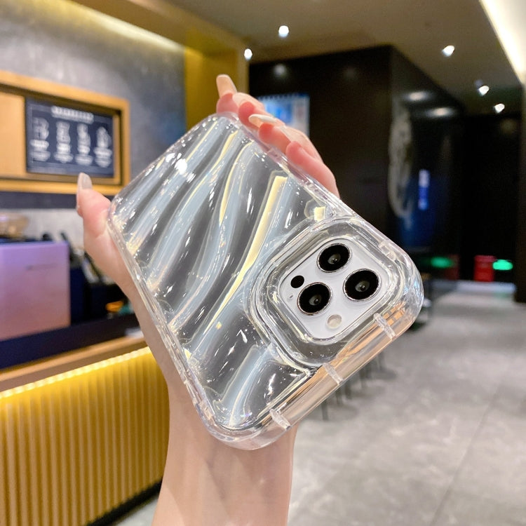 For iPhone 14 Pro Max Laser Sequin Waves TPU Phone Case(Transparent)