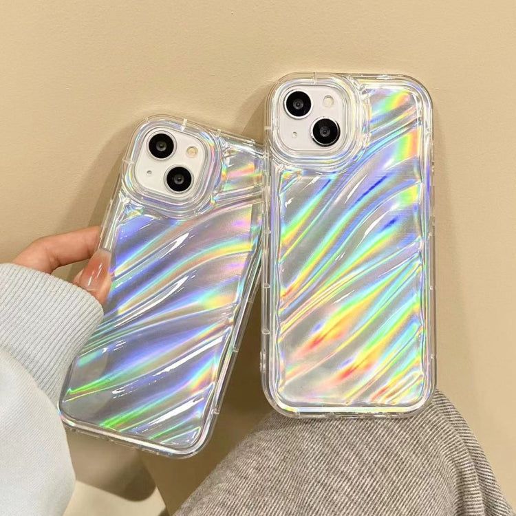 For iPhone 13 Pro Max Laser Sequin Waves TPU Phone Case(Transparent)