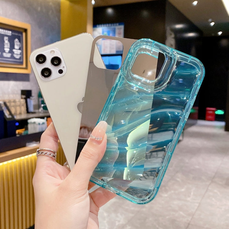 For iPhone 12 Pro Max Laser Sequin Waves TPU Phone Case(Blue)