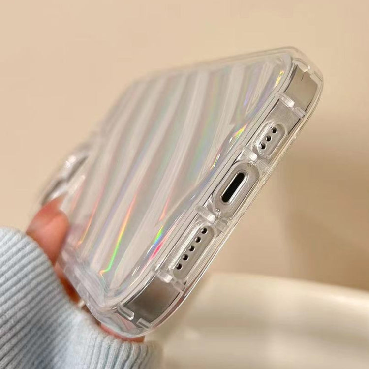 For iPhone 11 Pro Laser Sequin Waves TPU Phone Case(Transparent)