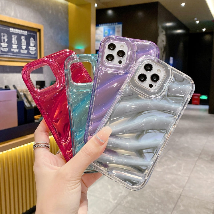 For iPhone 14 Pro Laser Sequin Waves TPU Phone Case(Red)