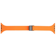 For Apple Watch 8 41mm Magnetic Buckle Slim Silicone Watch Band(Orange)