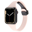 For Apple Watch 8 41mm Magnetic Buckle Slim Silicone Watch Band(Pink) - Watch Bands by PMC TechLife | Online Shopping South Africa | PMC TechLife