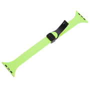 For Apple Watch 7 45mm Magnetic Buckle Slim Silicone Watch Band(Green)