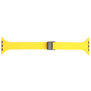 For Apple Watch SE 40mm Magnetic Buckle Slim Silicone Watch Band(Yellow)