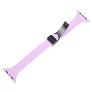 For Apple Watch 6 40mm Magnetic Buckle Slim Silicone Watch Band(Lavender)