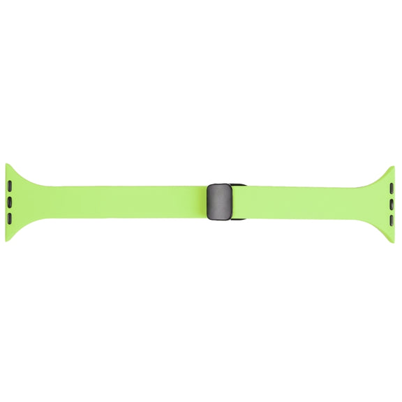 For Apple Watch 4 40mm Magnetic Buckle Slim Silicone Watch Band(Green)
