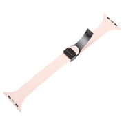 For Apple Watch 4 40mm Magnetic Buckle Slim Silicone Watch Band(Pink)