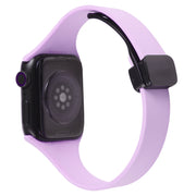 For Apple Watch 4 40mm Magnetic Buckle Slim Silicone Watch Band(Lavender)