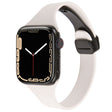 For Apple Watch 3 38mm Magnetic Buckle Slim Silicone Watch Band(Starlight) - Watch Bands by PMC TechLife | Online Shopping South Africa | PMC TechLife