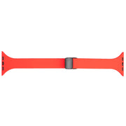 For Apple Watch 3 42mm Magnetic Buckle Slim Silicone Watch Band(Red)