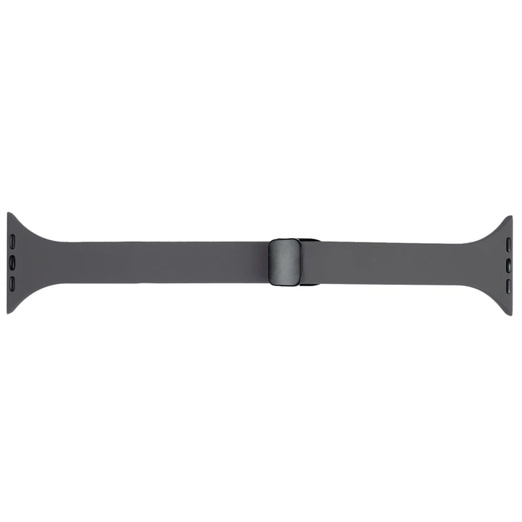 For Apple Watch 2 42mm Magnetic Buckle Slim Silicone Watch Band(Starry Grey)
