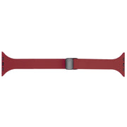 For Apple Watch 2 42mm Magnetic Buckle Slim Silicone Watch Band(Wine Red)