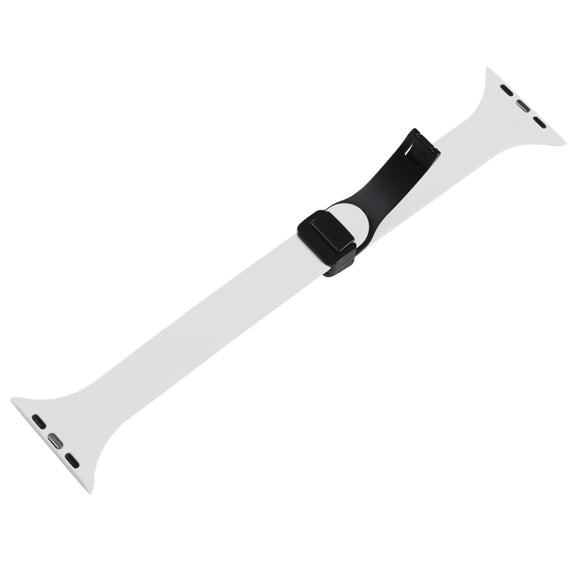 For Apple Watch 2 42mm Magnetic Buckle Slim Silicone Watch Band(White)