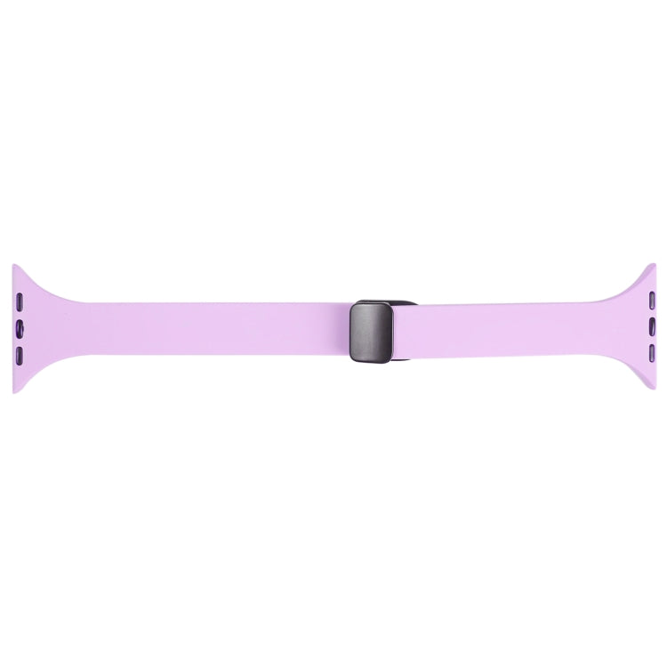 For Apple Watch 2 42mm Magnetic Buckle Slim Silicone Watch Band(Lavender)