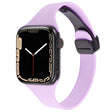 For Apple Watch 2 38mm Magnetic Buckle Slim Silicone Watch Band(Lavender) - Watch Bands by PMC TechLife | Online Shopping South Africa | PMC TechLife