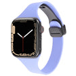 For Apple Watch 38mm Magnetic Buckle Slim Silicone Watch Band(Light Purple) - Watch Bands by PMC TechLife | Online Shopping South Africa | PMC TechLife