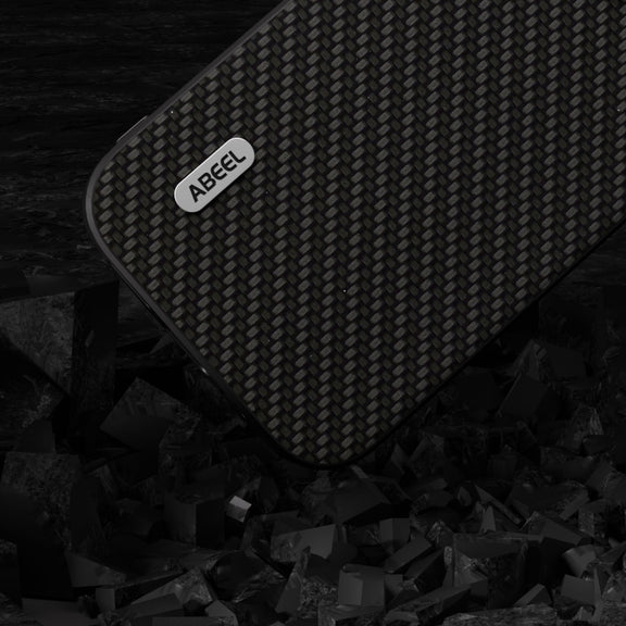 For iPhone 15 Plus ABEEL Carbon Fiber Texture Protective Phone Case(Black)