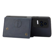 For Xiaomi Redmi K40S / Poco F4 Double Buckle Card Slots Magnetic Phone Case(Blue)