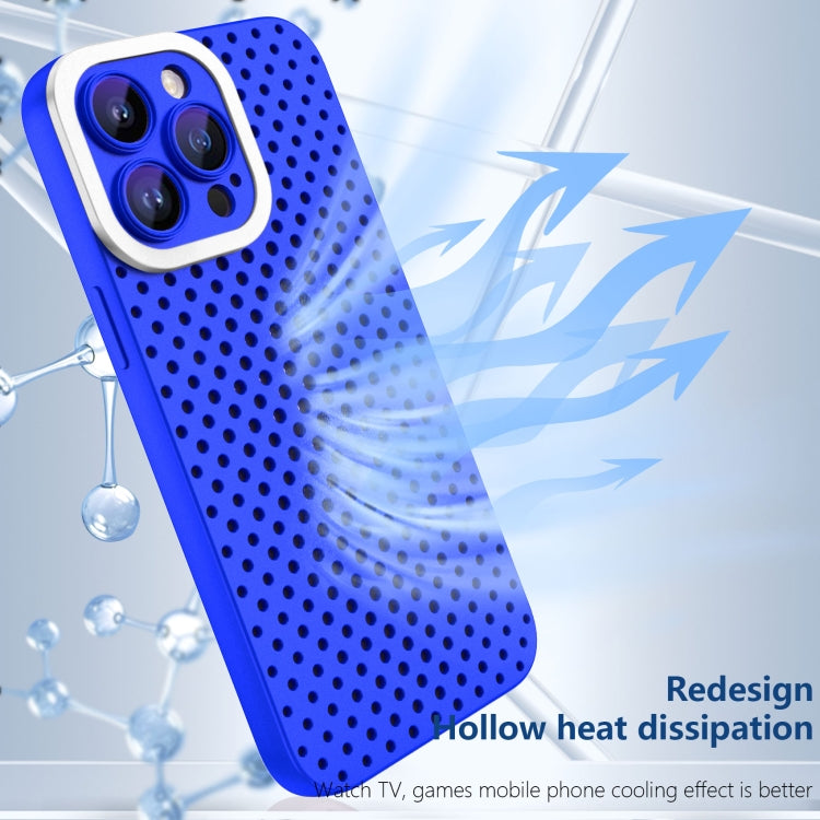 For iPhone 14 Pro Hollow Heat Dissipation TPU Phone Case(Blue)