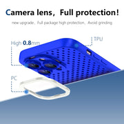 For iPhone 14 Pro Hollow Heat Dissipation TPU Phone Case(Blue)