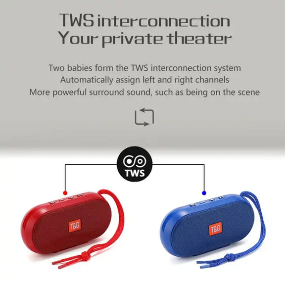 T&G TG179 Outdoor Multifunctional Wireless Bluetooth Speaker Support USB / TF / FM(Red)