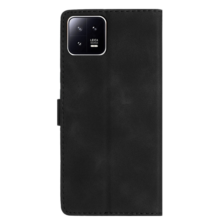 For Xiaomi 13 Pro Flower Butterfly Embossing Pattern Leather Phone Case(Black)