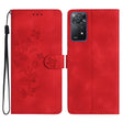 For Xiaomi Redmi Note 11 Pro 5G Global Flower Butterfly Embossing Pattern Leather Phone Case(Red) - free shipping - PMC TechLife - Order now!