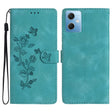 For Xiaomi Redmi Note 12 5G Flower Butterfly Embossing Pattern Leather Phone Case(Sky Blue) - free shipping - PMC TechLife - Order now!