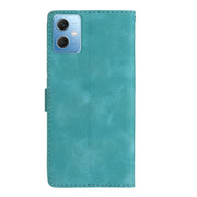 For Xiaomi Redmi Note 12 5G Flower Butterfly Embossing Pattern Leather Phone Case(Sky Blue)