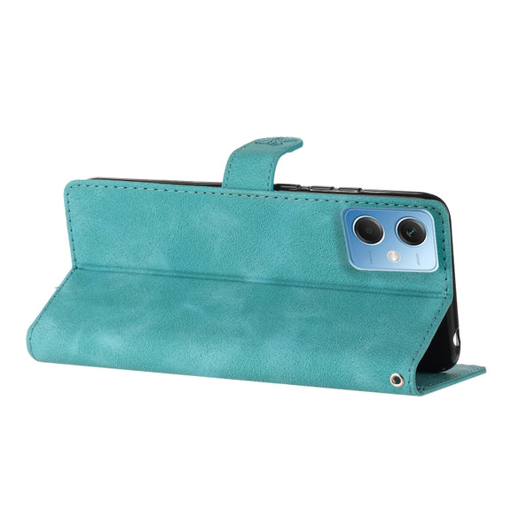 For Xiaomi Redmi Note 12 5G Flower Butterfly Embossing Pattern Leather Phone Case(Sky Blue)