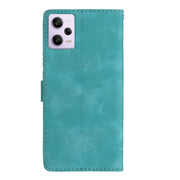 For Xiaomi Redmi Note 12 Pro 5G Flower Butterfly Embossing Pattern Leather Phone Case(Sky Blue)