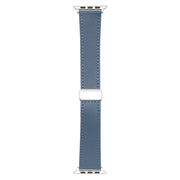 For Apple Watch 2 42mm Magnetic Buckle Skin Feel Leather Watch Band(Light Blue)