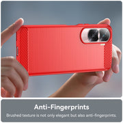 For Honor 90 / 80 Brushed Texture Carbon Fiber TPU Phone Case(Red)