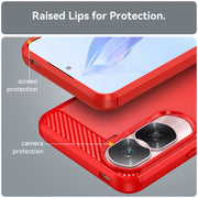 For Honor 90 / 80 Brushed Texture Carbon Fiber TPU Phone Case(Red)