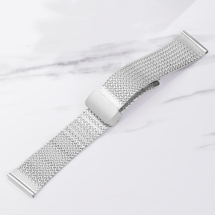 For Apple Watch 2 38mm Magnetic Buckle Herringbone Mesh Metal Watch Band(Starlight)