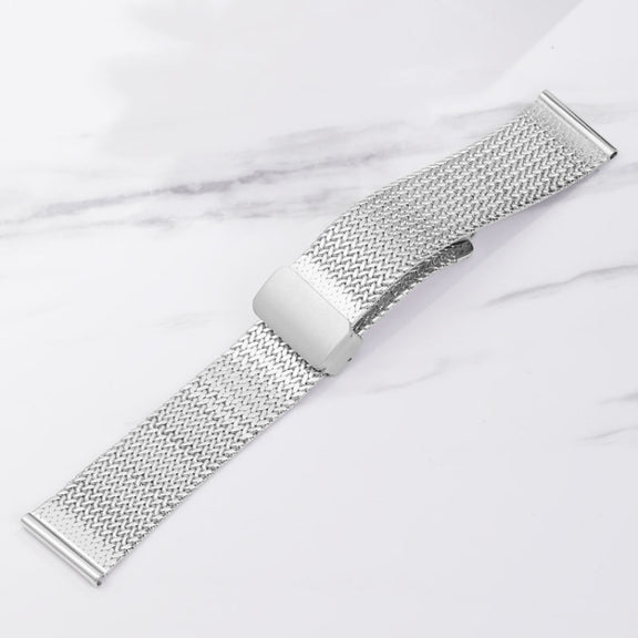 For Apple Watch 2 38mm Magnetic Buckle Herringbone Mesh Metal Watch Band(Black)