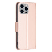 For iPhone 15 Pro Max Embossing Two Butterflies Pattern Leather Phone Case(Rose Gold)