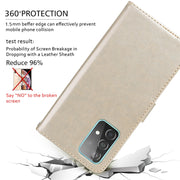 For Samsung Galaxy A34 5G Rose Embossed Flip PU Leather Phone Case(Gold)