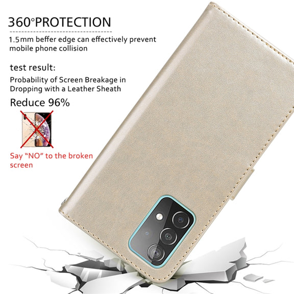 For Samsung Galaxy A34 5G Rose Embossed Flip PU Leather Phone Case(Gold)