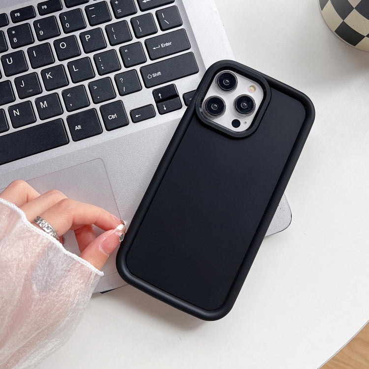 For iPhone 13 Pro Shockproof Frame Frosted TPU Phone Case(Black)